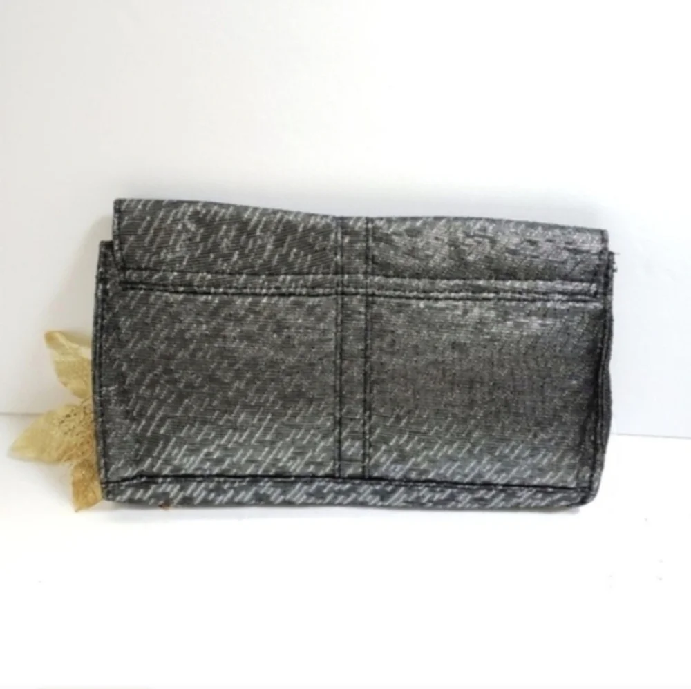 Lancome Elegant Silver Shimmer Cosmetic Bag NWOT!
